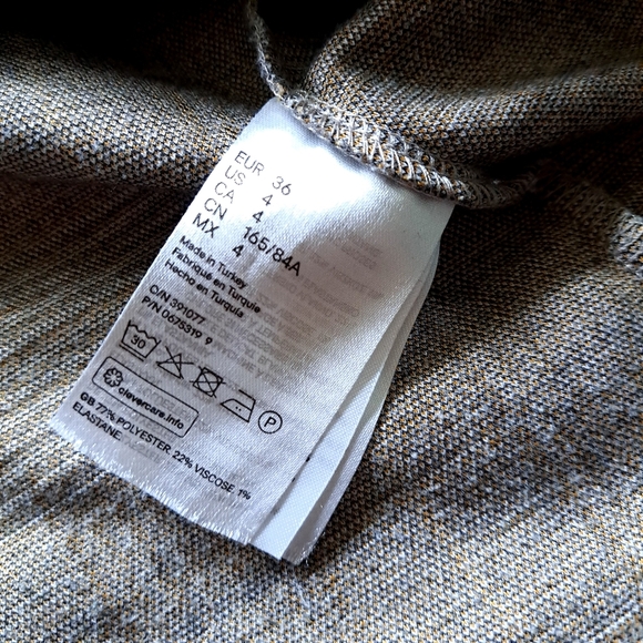 H&M | Black / white appers grey check striped women's blazer - Picture 10 of 10